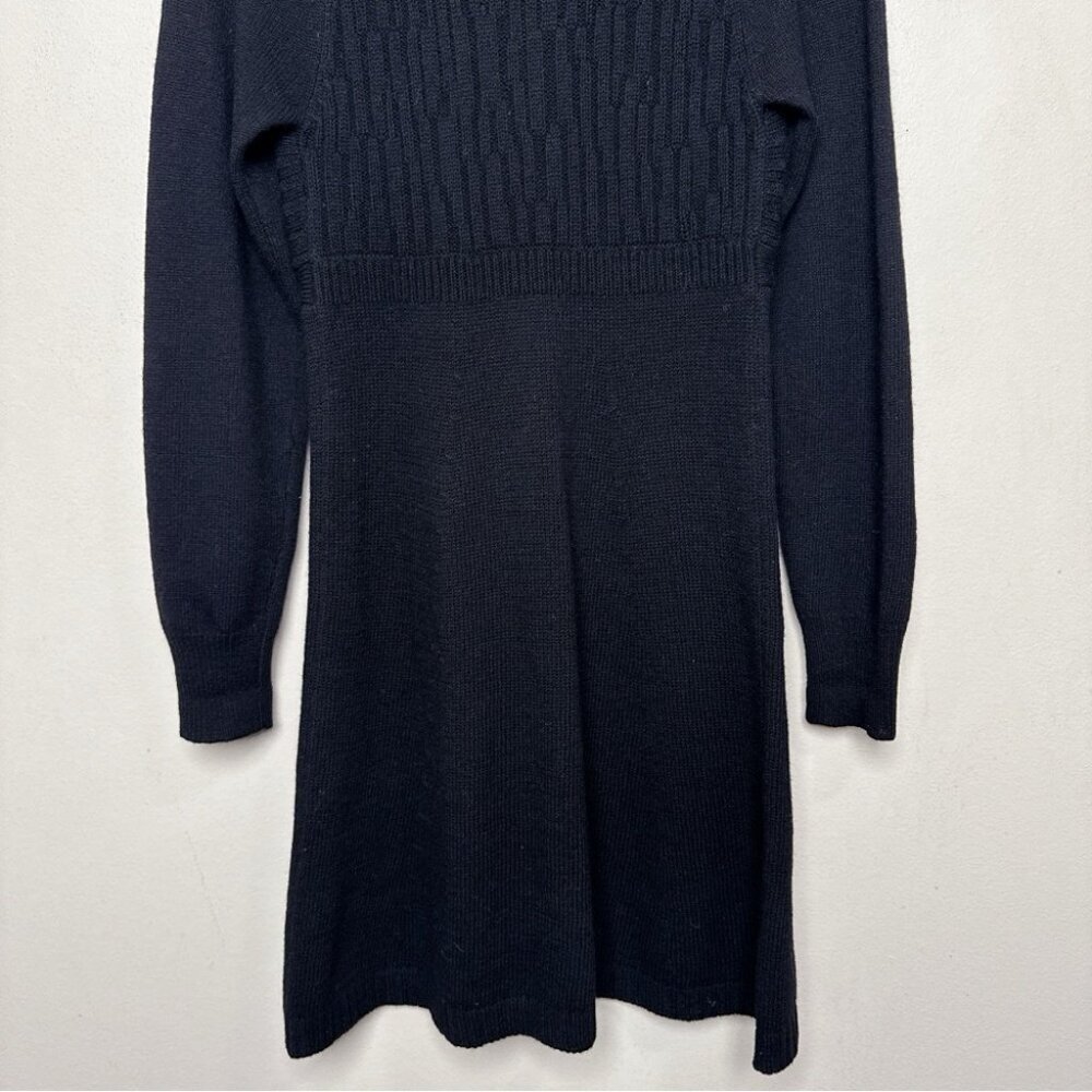 BCBGMAXAZRIA Womens Small Crew Neck Long Sleeve Cashmere Sweater Dress - Picture 13 of 14